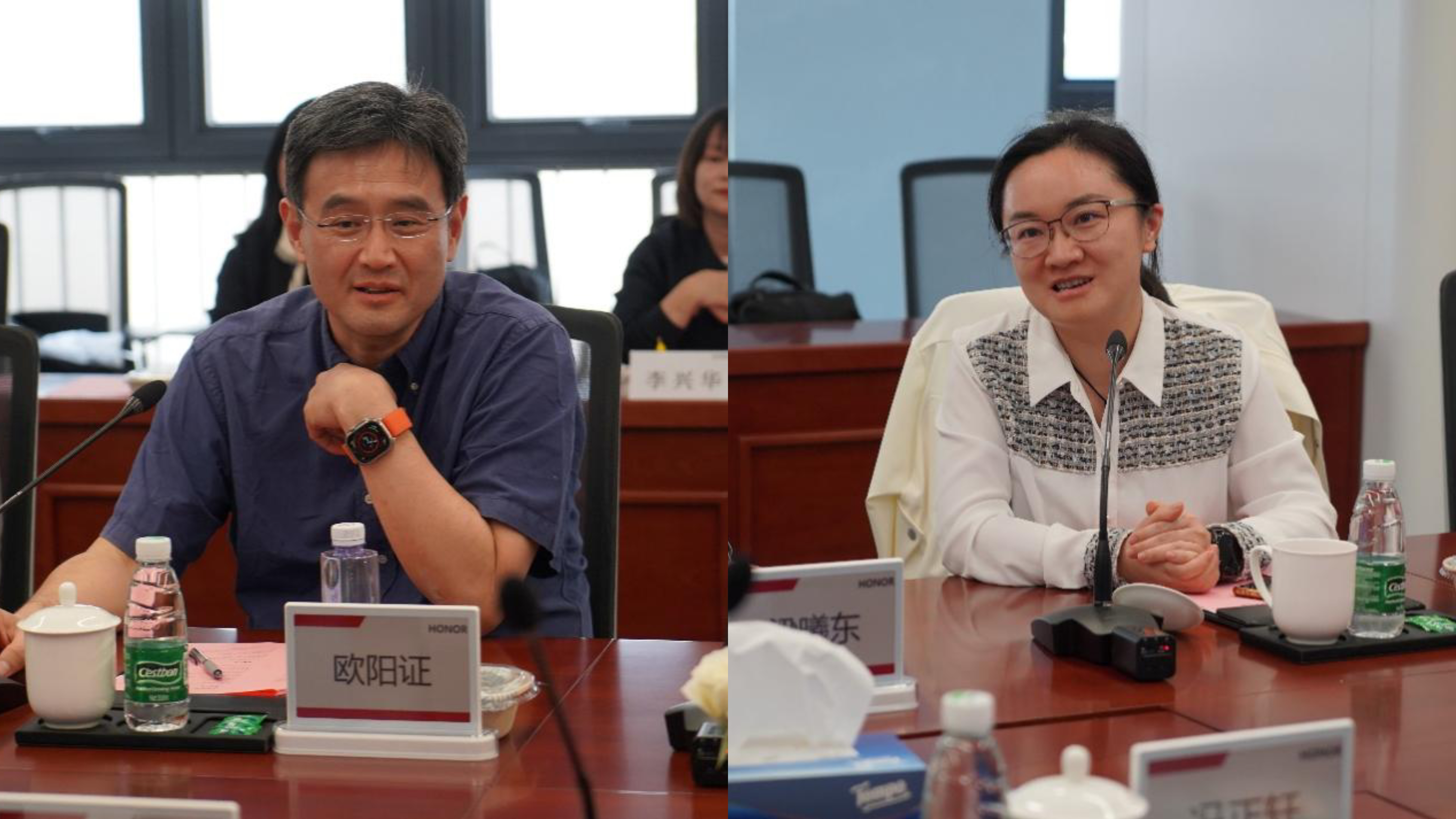 20230309-乐竞(中国)一站式服务平台书院一行赴深圳调研-书院管理中心-欧阳证(左)、苏芃发言.jpg